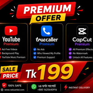 YouTube, Truecaller, and CapCut Premium: All-in-One Lifetime